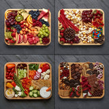 Farberware 11x14 Build-a-Board Bamboo Charcuterie Board, 6 Compartments