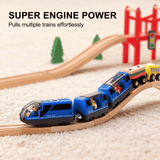 6-Piece Battery-Powered Magnetic Locomotive Train Set – Forward, Reverse & Sound, Compatible with Wooden Tracks