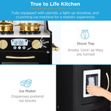 31.5" Best Choice Products Wooden Play Kitchen – 11 Accessories, Ice Dispenser & Chalkboard