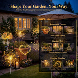 4 Pack Solar Firework Lights – 120 LED Starburst Garden Lights with 8 Lighting Modes