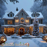 108 ft 200 LED Christmas String Lights, Plug-In Fairy Lights with 8 Lighting Modes