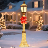 60" Outdoor Lighted Christmas Lamppost Decoration with 129 Warm-White LEDs