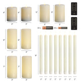 LumiPur 18-Piece Flameless LED Candle Set – Real Wax Pillar &amp; Taper Candles w/ Remot