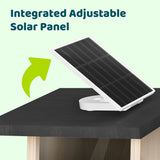 Birdfy Ebony Smart Wooden Bird Feeder with 1080p Camera, Solar Panel & 2.8L Capacity