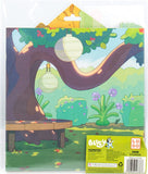 35+ Reusable Bluey Puffy Stickers Playset – Double-Sided Tri-Fold Scene