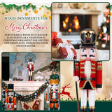 12" Wooden Nutcracker Soldier – Sword, Movable Jaw & Gift Box