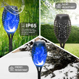 CATGOOD 12 Pack Solar Flickering Flame Torch Lights – Waterproof LED Tiki Lights