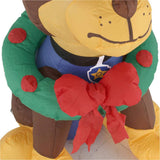 3.2 ft. Pre-Lit PAW Patrol Chase with Christmas Wreath Airblown Inflatable