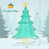 Costway 49" Pre-Lit Outdoor Christmas Tree with 520 Warm White & Green LEDs