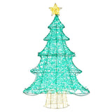 Costway 49" Pre-Lit Outdoor Christmas Tree with 520 Warm White & Green LEDs