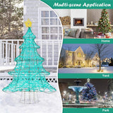 Costway 49" Pre-Lit Outdoor Christmas Tree with 520 Warm White & Green LEDs