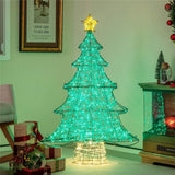 Costway 49" Pre-Lit Outdoor Christmas Tree with 520 Warm White & Green LEDs