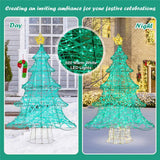 Costway 49" Pre-Lit Outdoor Christmas Tree with 520 Warm White & Green LEDs