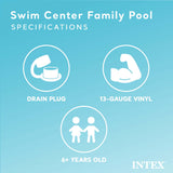 Intex Swim Center Family Pool, 90" x 58" x 18" Inflatable Rectangular Family Pool