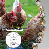 Galvanized Chicken Wire 16.9" x 40ft, Hexagonal Hardware Cloth Mesh Kit