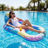 Tropical Inflatable Swim Ring Pool Float with Mesh Seat