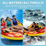 3-Person Towable Tube for Boating, 510 lb Capacity Sofa-Style Water Tube