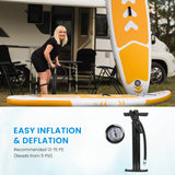 Naipo 10' Inflatable Stand Up Paddle Board Set, Ultra-Light SUP with Adjustable Paddle, Pump, Backpack & Detachable Fins