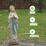 15" Virgin Mary Praying Statue, Catholic Resin Blessed Mother Figurine
