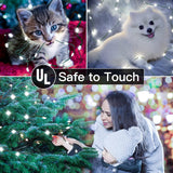 108 ft Outdoor Christmas String Lights, 200 LED Plug-In Lights with 8 Modes