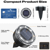 12 Pack Solar In-Ground Lights – 8 LED Flat Landscape Lights