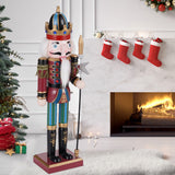 12" Wooden Nutcracker Soldier – Sword, Movable Jaw & Gift Box