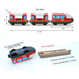 6-Piece Battery-Powered Magnetic Locomotive Train Set – Forward, Reverse & Sound, Compatible with Wooden Tracks