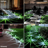10 Pack Solar Pathway Lights – Crystal-style LED Garden Lights