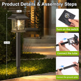ExcMark 10 Pack Solar Pathway Lights – Warm White LED Landscape Lights