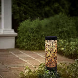 Deck Impressions Peony 12-Lm Solar Metal Path Lights, Bronze, 4-Pack