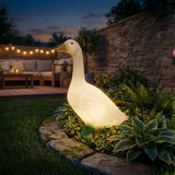 23" Light-Up Wild Goose Garden Statue, White Porch Goose with Interior Light