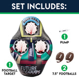 Franklin Sports Kids Inflatable 3-Hole Football Target Toss Game, 45" Tall with Fillable Base