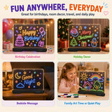 16" LED Drawing Board with 10 Color Modes, 9 Brightness Levels & Rechargeable Battery