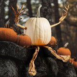 Halloween Pumpkin Arms & Legs Set, 4-Piece Bendable Vine Stakes for Jack-O-Lantern
