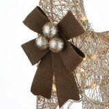 38" & 28" Pre-Lit Gold Doe and Fawn Christmas Decorations Set with 105 LED Light