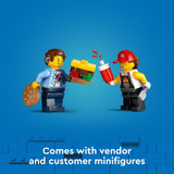 LEGO City Burger Truck 60404 Building Set, Food Truck Toy with Minifigures