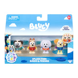 4-Pack 2.5" Bluey Splash Park Bingo & Friends Figures – Color-Change Rashies