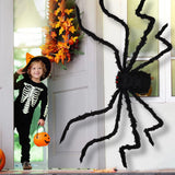 Ayieyill 79" Giant Spider Halloween Decoration, Large Scary Yard Prop Bendable Leg