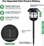 WeGuard 8 Pack Solar Pathway Lights – Warm White Large Light Bulb Landscape Lights