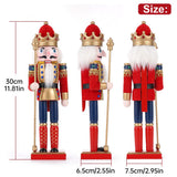 12" Wooden Nutcracker Soldier – Sword, Movable Jaw & Gift Box