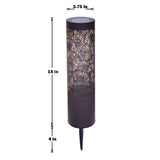 Deck Impressions Peony 12-Lm Solar Metal Path Lights, Bronze, 4-Pack