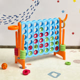Costway 3-in-1 Giant 4-in-a-Row Game Set with Basketball Hoop and Ring Toss