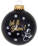 Set of 8 Seamless Glass Christmas Tree Ornaments, 2.63-Inch Solid-Color Xmas Baubles