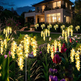 2 Pack Solar Wisteria Flower Lights – Yellow Waterproof LED Solar Garden Lights