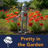 30.5" Tin Woodsman Metal Garden Statue, Iron Outdoor Sculpture with Red Heart