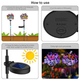 2 Pack Solar Butterfly Lights – 18 Butterfly Waterproof Solar Garden Stake Lights