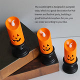 12-Pack Halloween Pumpkin LED Flameless Candles, Battery Orange Lights