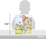 35+ Reusable Bluey Puffy Stickers Playset – Double-Sided Tri-Fold Scene