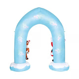 9 ft. 5" Light-Up Rudolph and Santa Christmas Archway Inflatable with Projector Effect