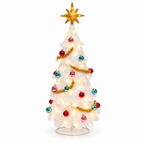 4.5 ft. Pre-Lit White Christmas Tree with Twinkling Cool White LED Lights